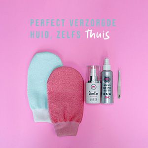 PINK Peeling handschoen - mintgroen